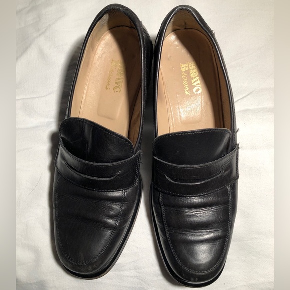 Browns Navy Heeled Loafer 9 - Picture 6 of 6